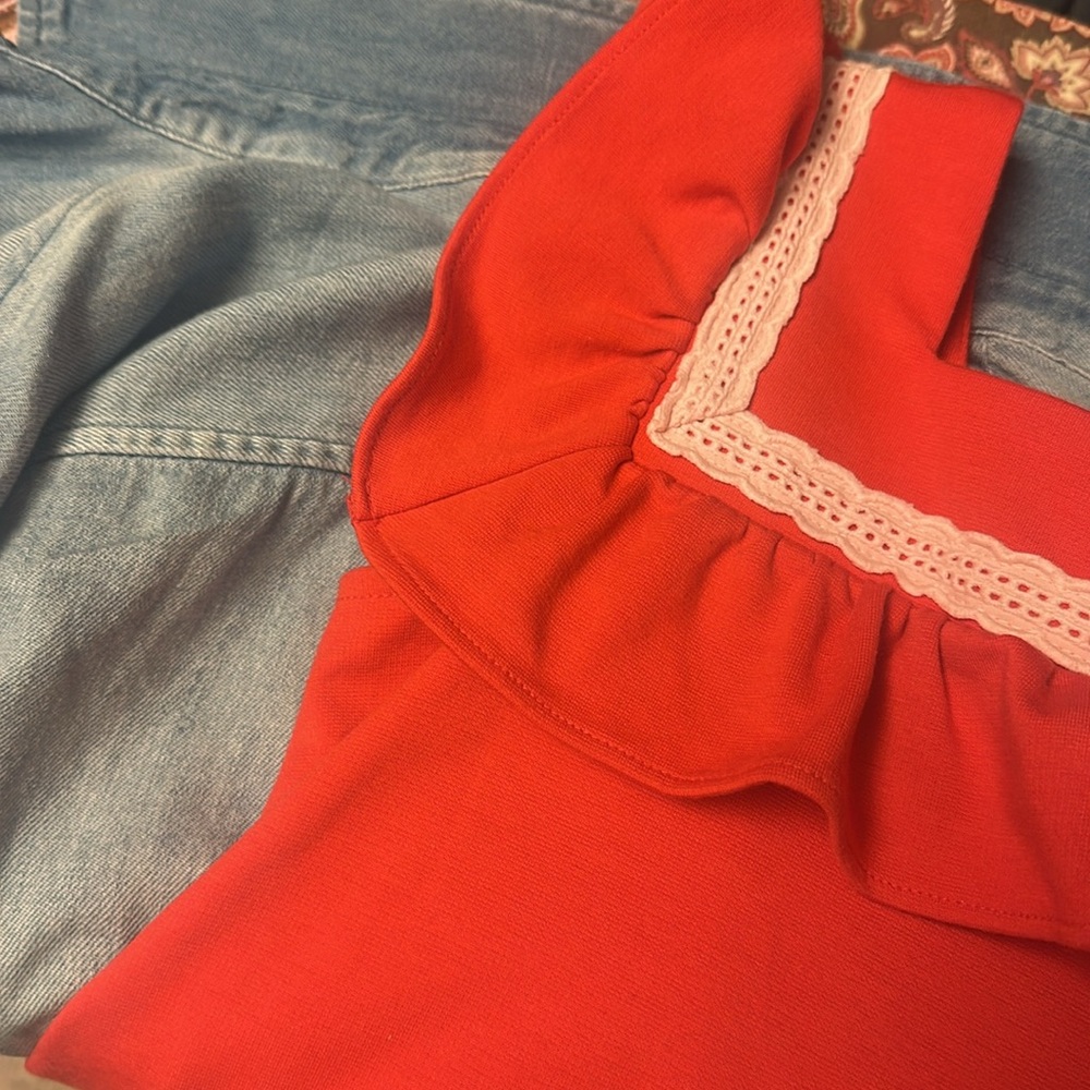 Janie and Jack Red Ruffle Pocket Dress - Picture 5 of 5